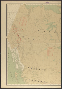 Map showing mounted police stations in north-western Canada