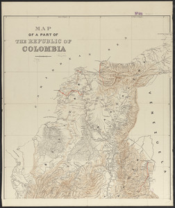 Map of a part of the Republic of Colombia