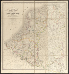 Carte physique et routière du royaume des Pays-Bas