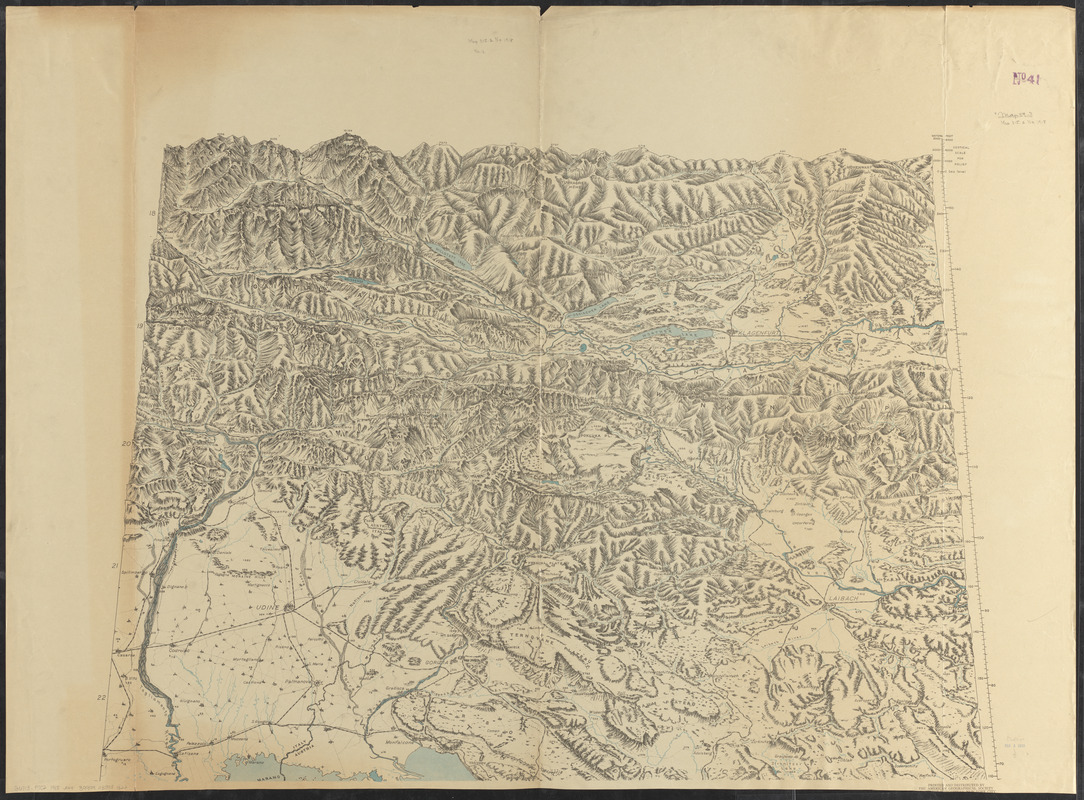 Block diagram showing terrain of the Trieste-Isonzo region