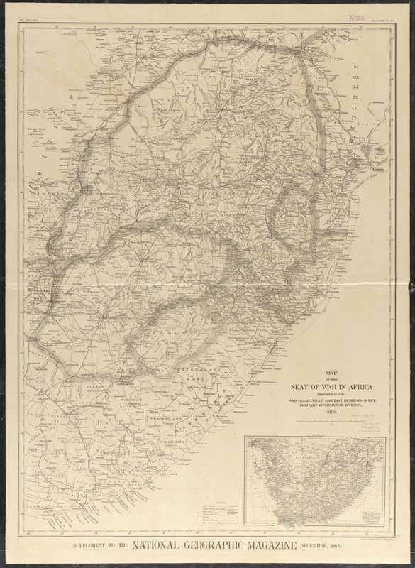 Map of the seat of war in Africa