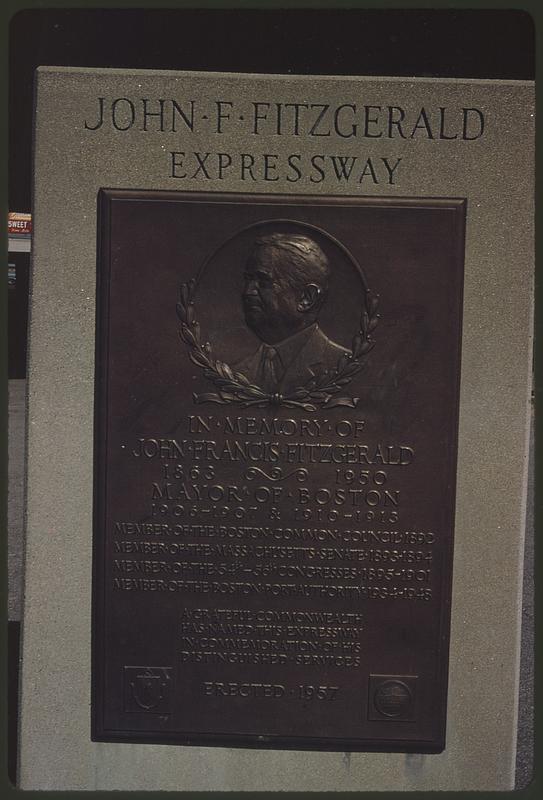 John F. Fitzgerald Expressway plaque