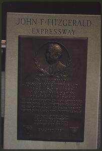 John F. Fitzgerald Expressway plaque