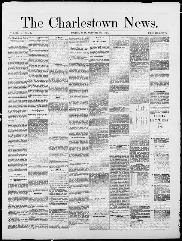 The Charlestown News. October 19, 1878 - Digital Commonwealth