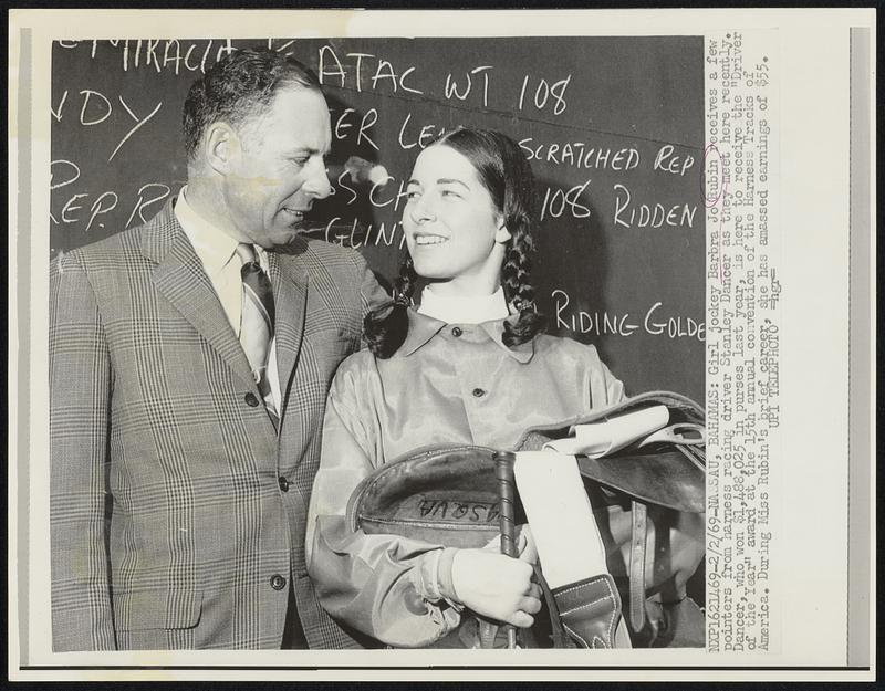 Bahamas: Girl jockey Barbra Jo Rubin receives a few pointers from ...