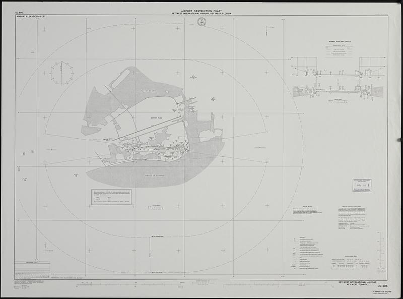Airport obstruction chart, OC 606, Key West International Airport, Key West, Florida
