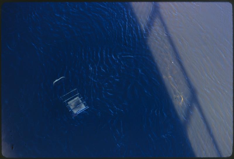 Shopping carts dumped into river from footbridge