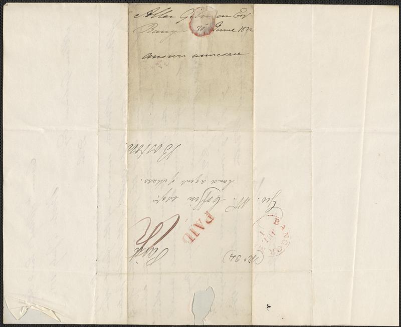 Allen Gilman to George Coffin, 30 June 1832