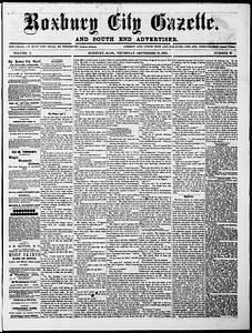 Roxbury City Gazette and South End Advertiser, September 10, 1863