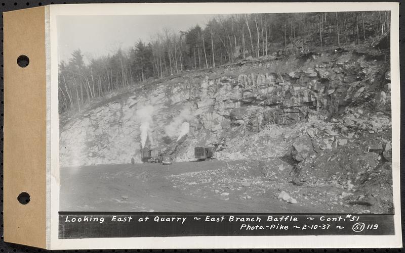 Contract No. 51, East Branch Baffle, Site of Quabbin Reservoir