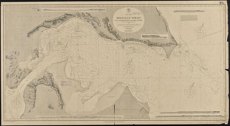 South America, Magellan Strait from the eastern entrance to the First Narrows