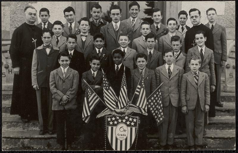 Group portrait of Grade 6A, possibly a graduation photograph