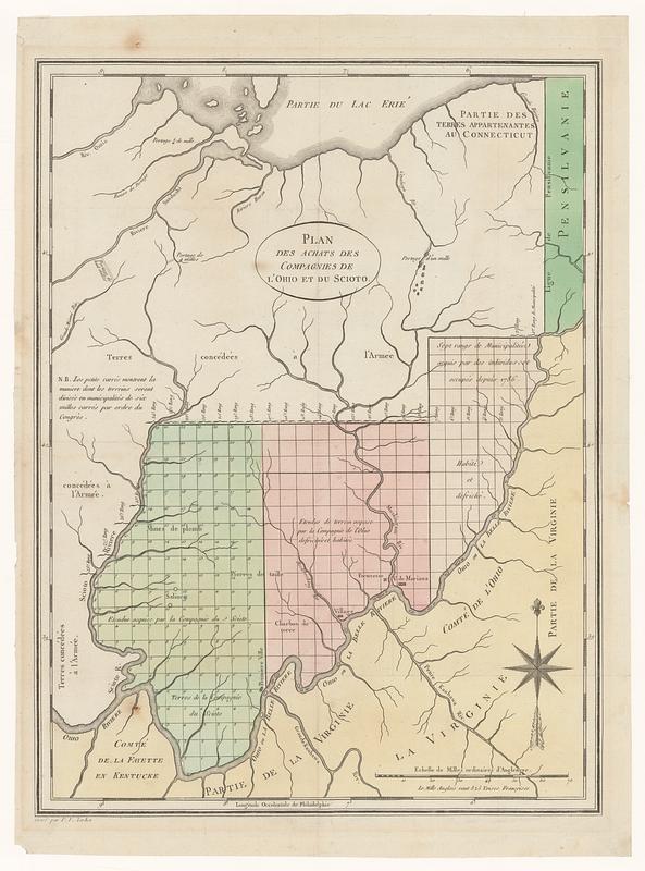 Plan des achats des compagnies de l'Ohio et du Scioto