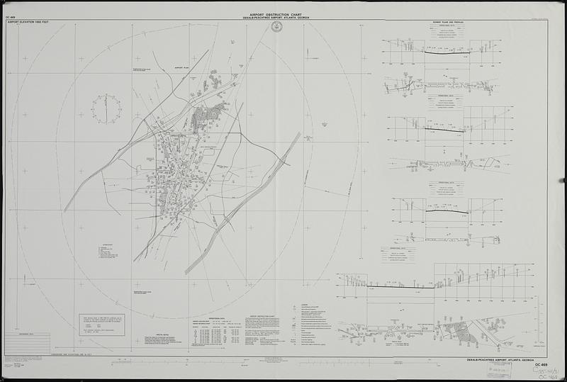 Airport obstruction chart, OC 469, DeKalb-Peachtree Airport, Atlanta, Georgia