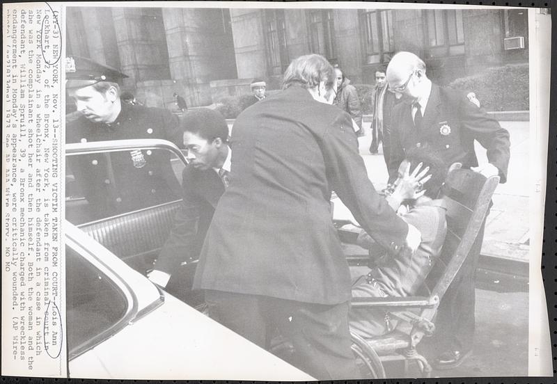 Shooting victim taken from court