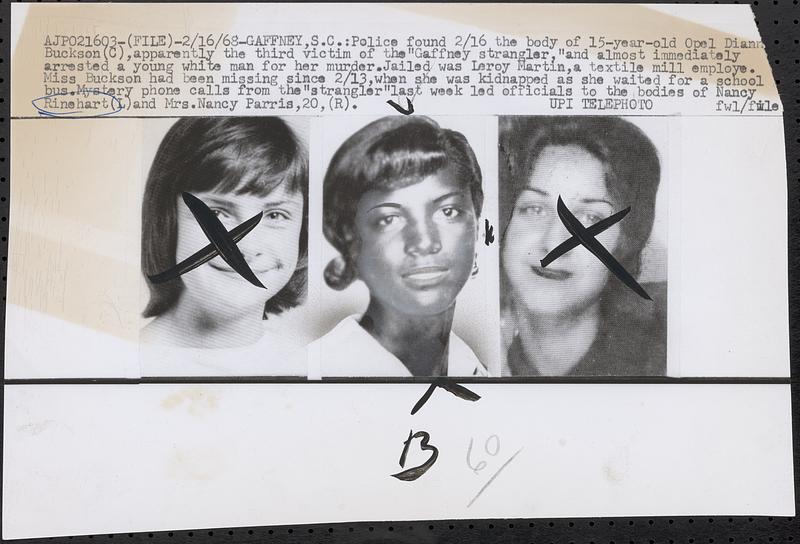 Nancy Christine Rhinehart, Opel Dianne Buckson, Nancy Carol Parris