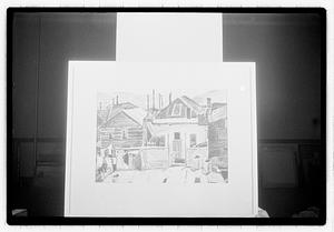 Modern art c/o Collier Copies of oils & watercolor & 2 statues