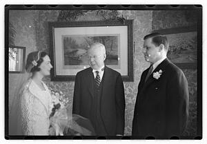 Wedding, William T. Chase Jr. and Rhoda Young, Reverend Charles N. Arbuckle in center