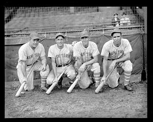 L to R: Sam Leslie, Burgess Whitehead, Dick Bartell, and Travis Jackson, New York Giants