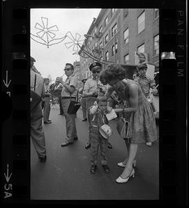Roma Band at saint festival parade on Hanover Street, North End, Boston