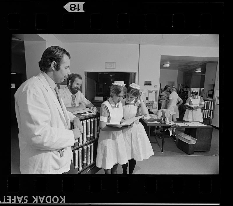 Mass. General Hospital student nurses & doctor, Boston