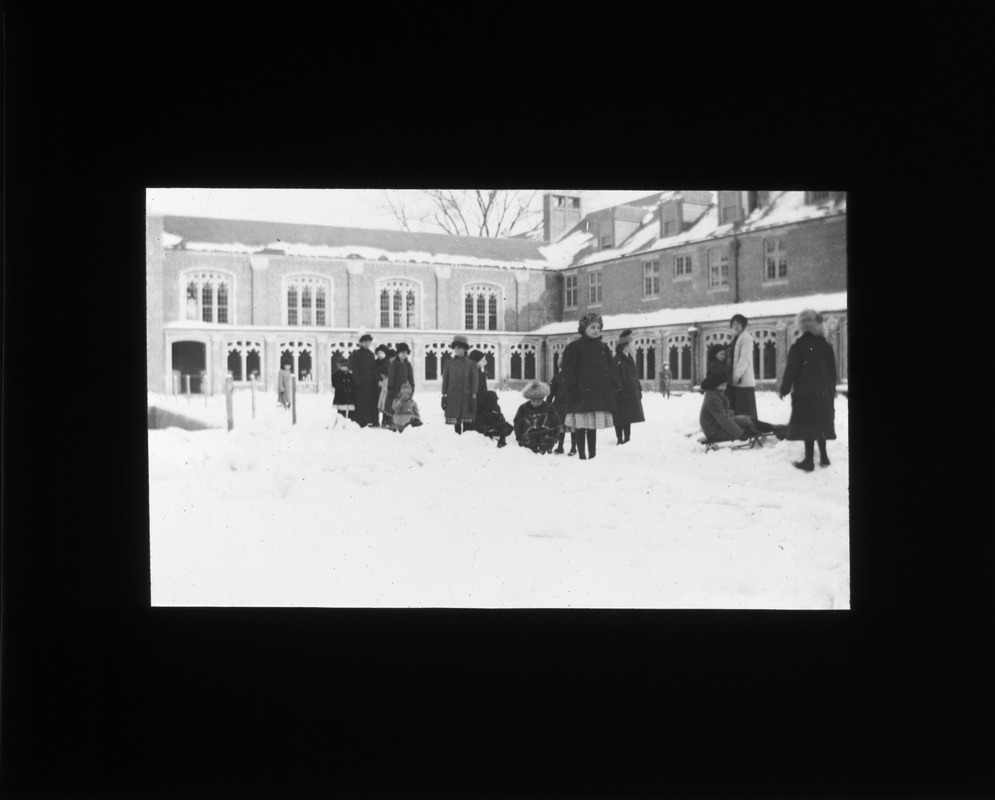 Playing in Snow, Perkins Institution, 1914