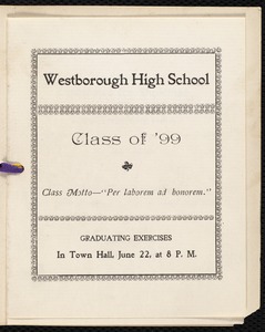 Documents [realia], Westborough High School
