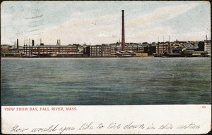 View from bay, Fall River, Mass.