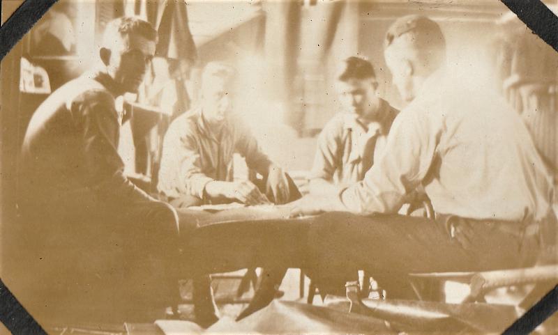 U.S. Marines playing cards, Marine base Quantico, VA