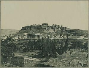 Vue générale de l'Acropole et Temple de Théssée