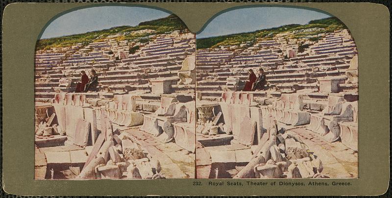 Royal seats, Theater of Dionysos, Athens, Greece