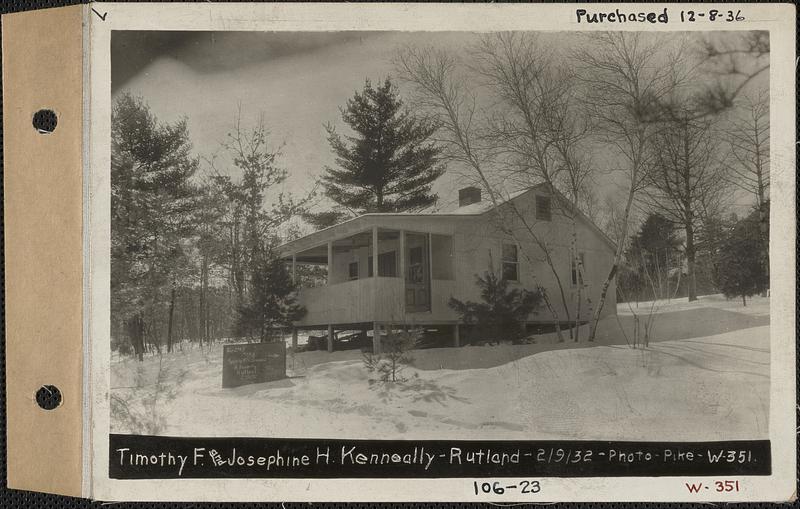 Timothy F. And Josephine H. Kenneally, Camp, Long Pond, Rutland, Mass ...