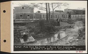 Barre Wool Combing Co., outlet pipe from dye house, Barre, Mass., 2:40 PM, May 22, 1935