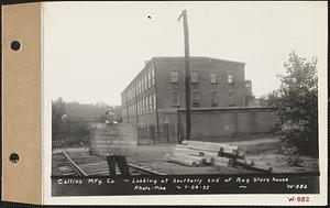 Collins Manufacturing Co., looking at southerly end of rag storehouse, Wilbraham, Mass., Jul. 24, 1935