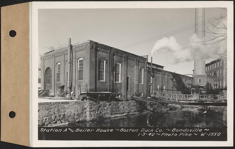 Station A and boiler house, Boston Duck Co., Bondsville, Palmer, Mass