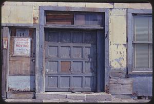 Garage door, likely North End, Boston