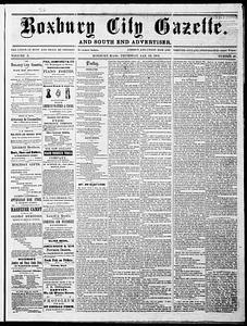 Roxbury City Gazette and South End Advertiser, January 25, 1866