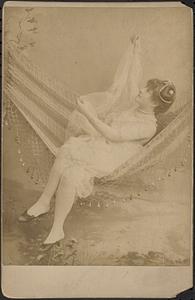 Unidentified woman in a hammock