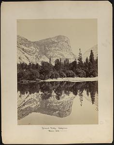 Mount Watkins, fully reflected in Mirror Lake, Yosemite