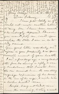 Letter from Zadoc Long to John D. Long, March 15, 1867