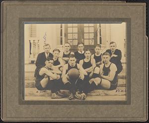 Group photograph of the Sharon High School basketball team, 1920
