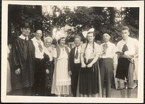 Costumed group, street fair