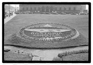 "Bostonia Condita AD 1630" floral design of the seal of the City of Boston, Copley Square
