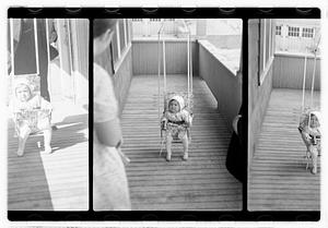 Child in a swing seat