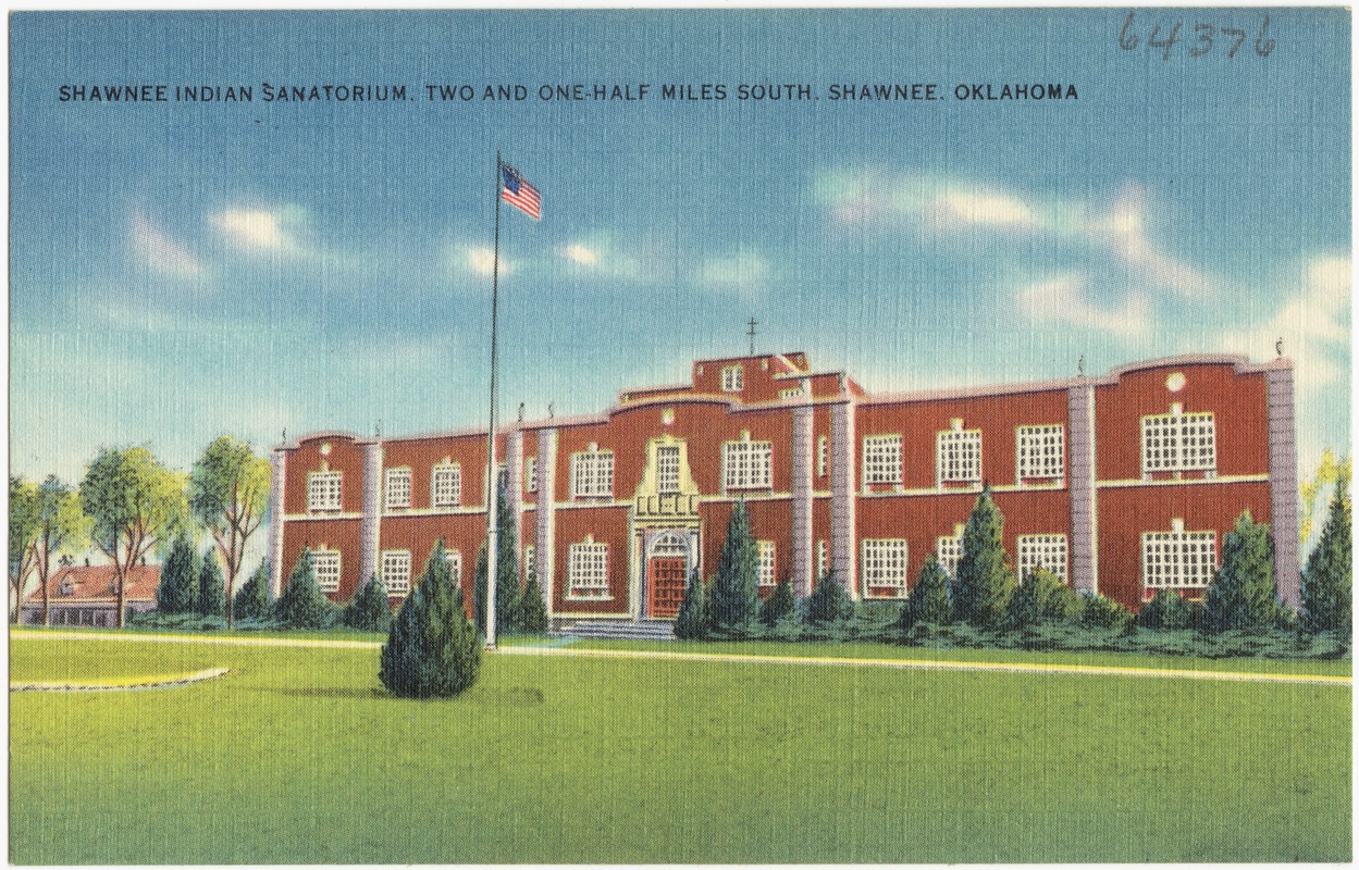 Shawnee Indian Sanatorium, two and one-half miles south, Shawnee, Oklahoma
