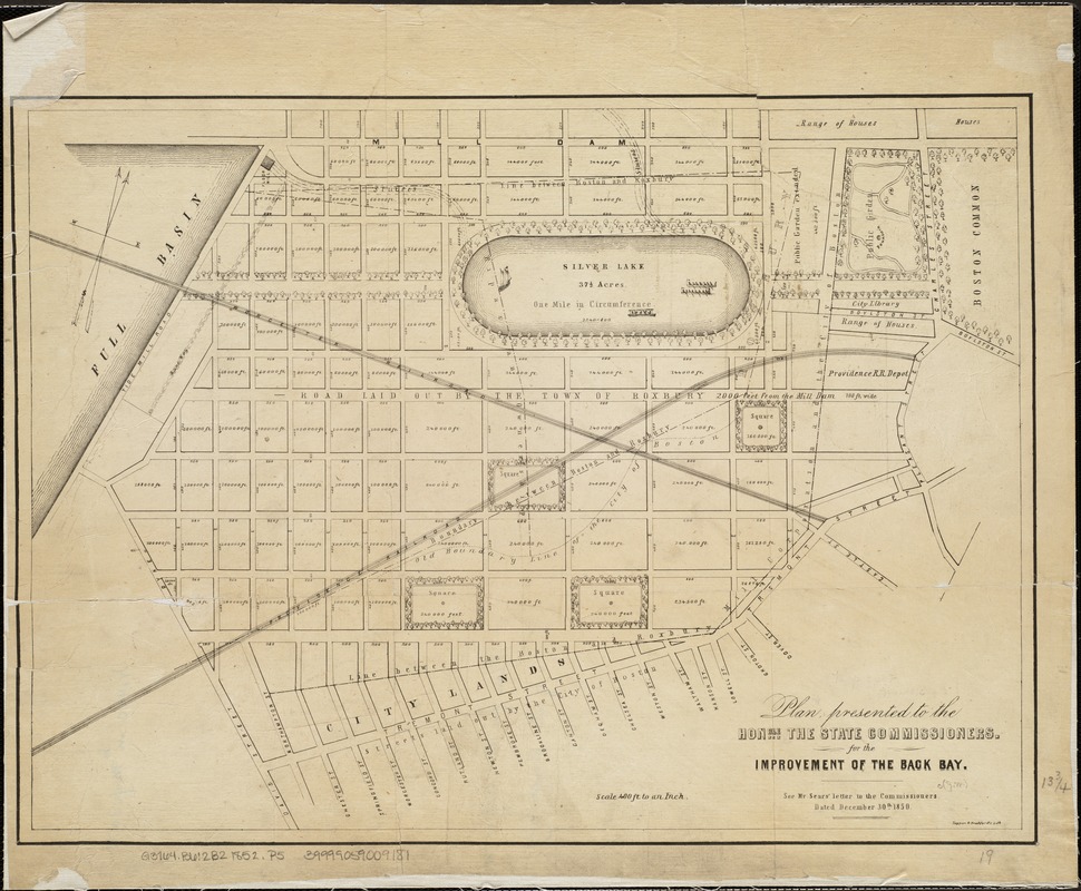 Plan presented to the honble. the State Commissioners for the improvement of the Back Bay