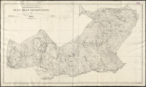 Topographical map of Blue Hills Reservation