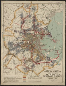 Map showing Metropolitan Sewerage District