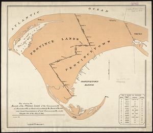 Map showing the bounds of the Province lands of the Commonwealth of Massachusetts, as fixed and marked by the Board of Harbor and Land Commissioners of said Commonwealth, under chapter 470 of the Acts of 1893