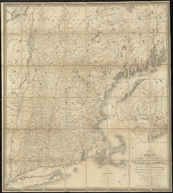 A map of the New England states